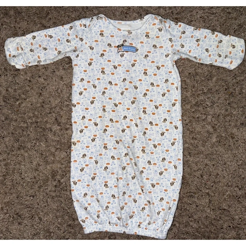 Baby Boy Girl Clothes New Carter's Classic Vintage 0-3 Month‎ Puppy Sleep Gown
